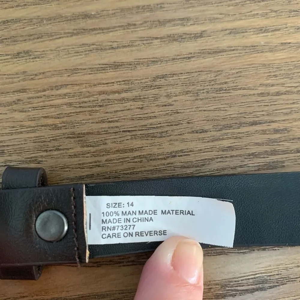 Lot Bundle of 2 Skinny Belts - Size 14